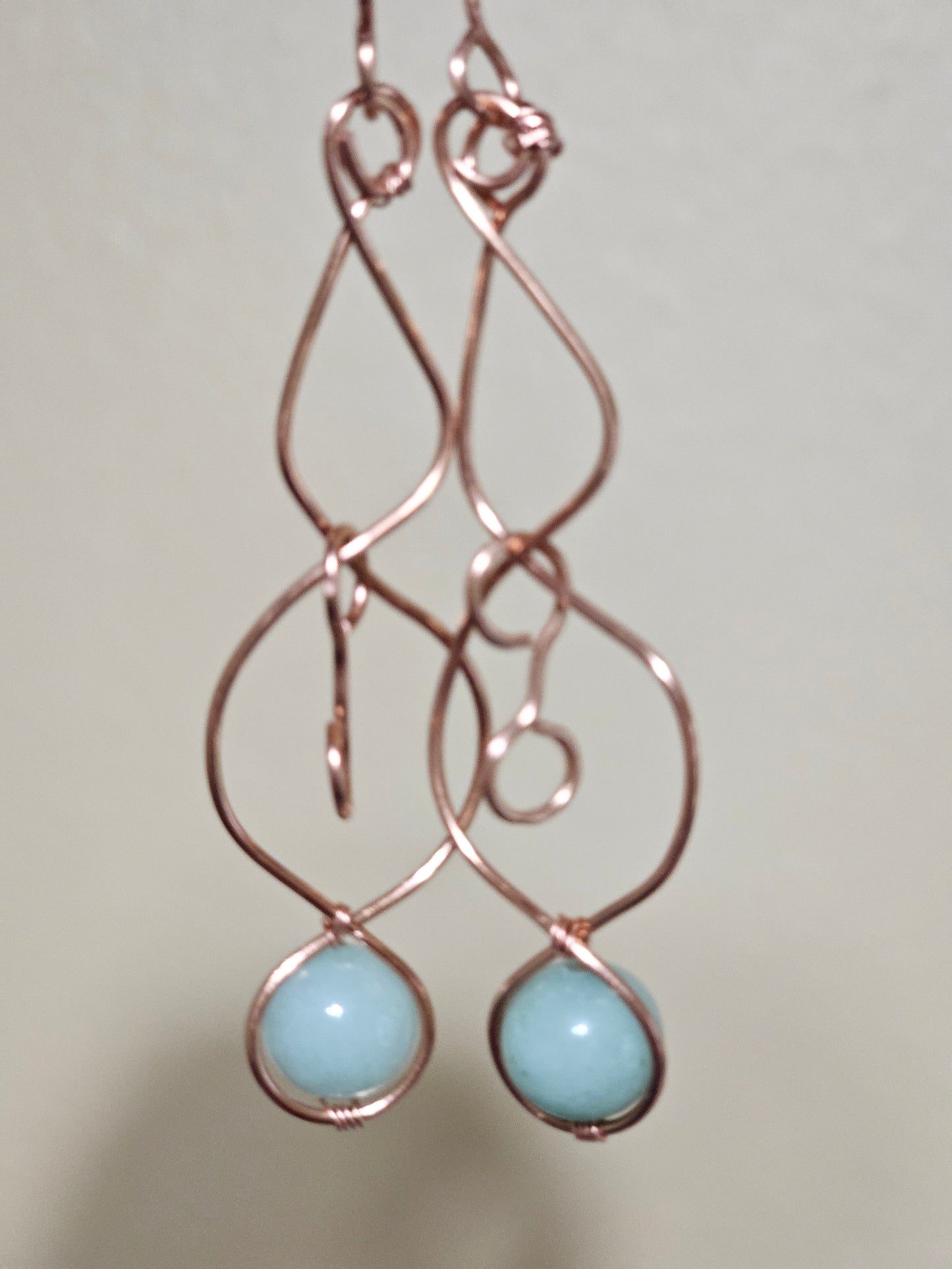 Green Aventurine Scroll Earrings