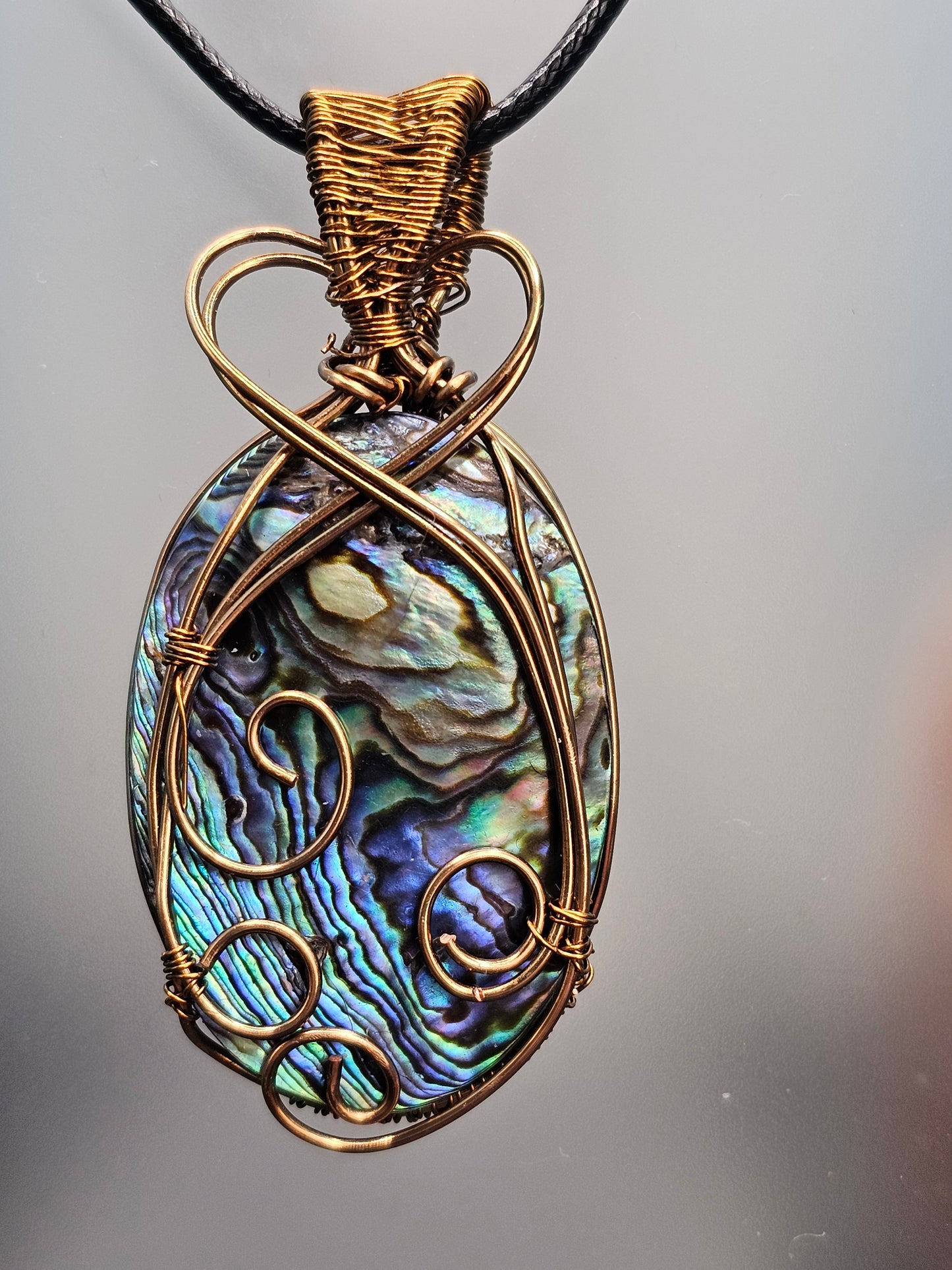 Abelone Shell Antique Copper Pendant