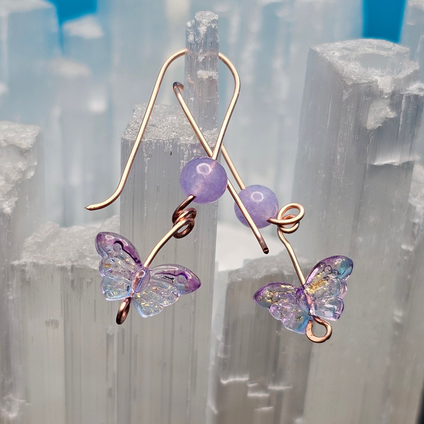 Butterflies and Copper Earrings