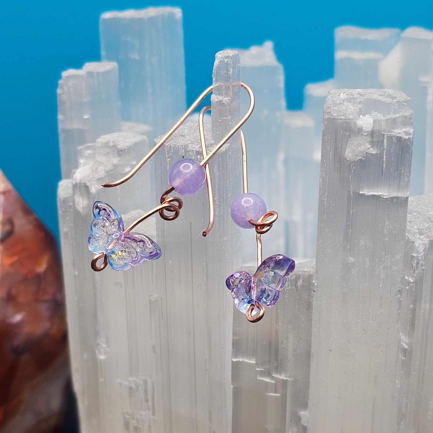 Butterflies and Copper Earrings