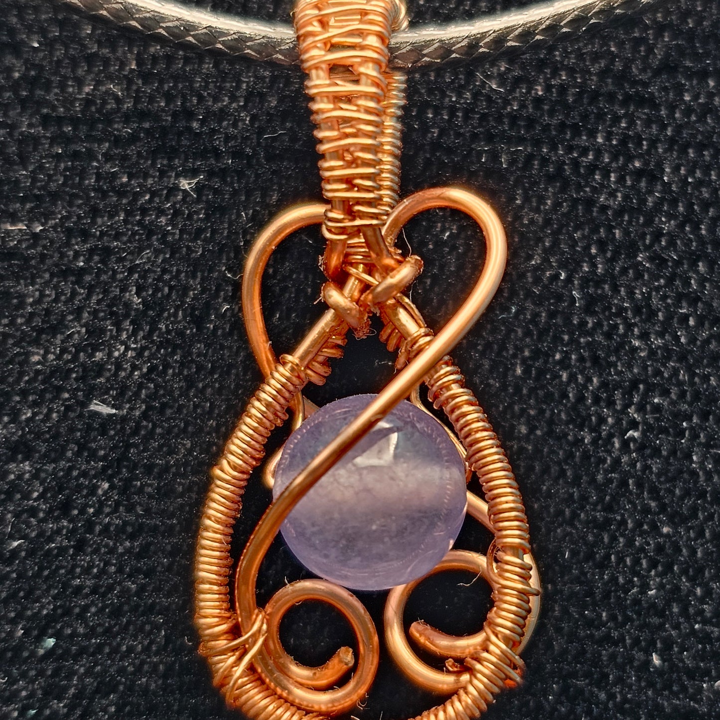 Purple Jade Teardrop Pendant