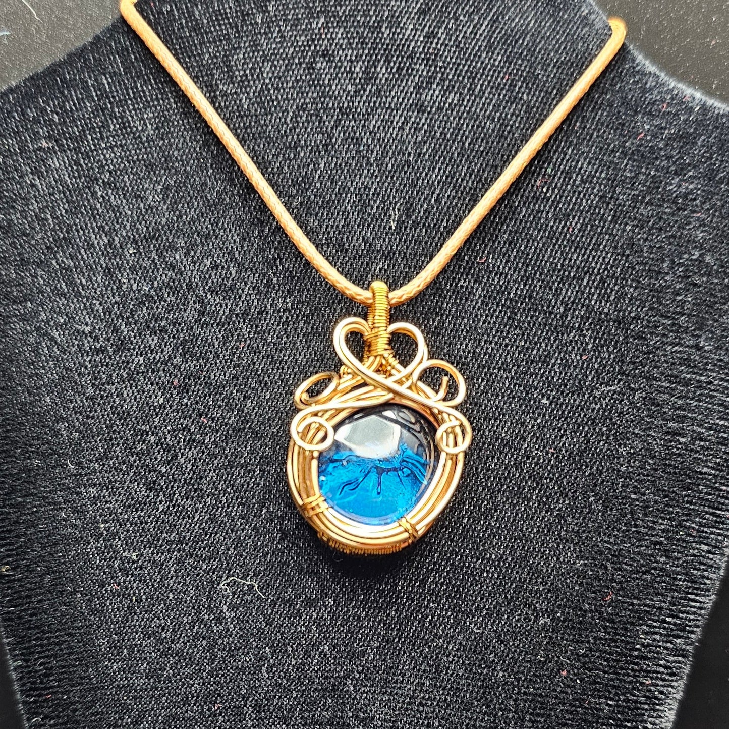 Blue and Bronze Pendant