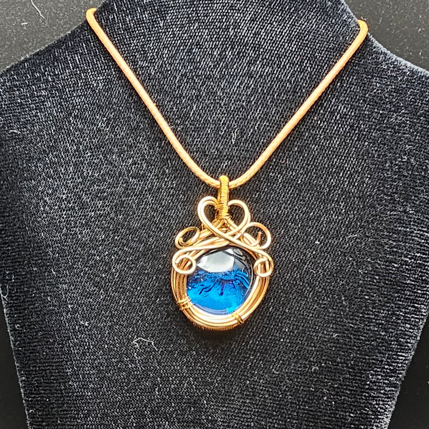 Blue and Bronze Pendant
