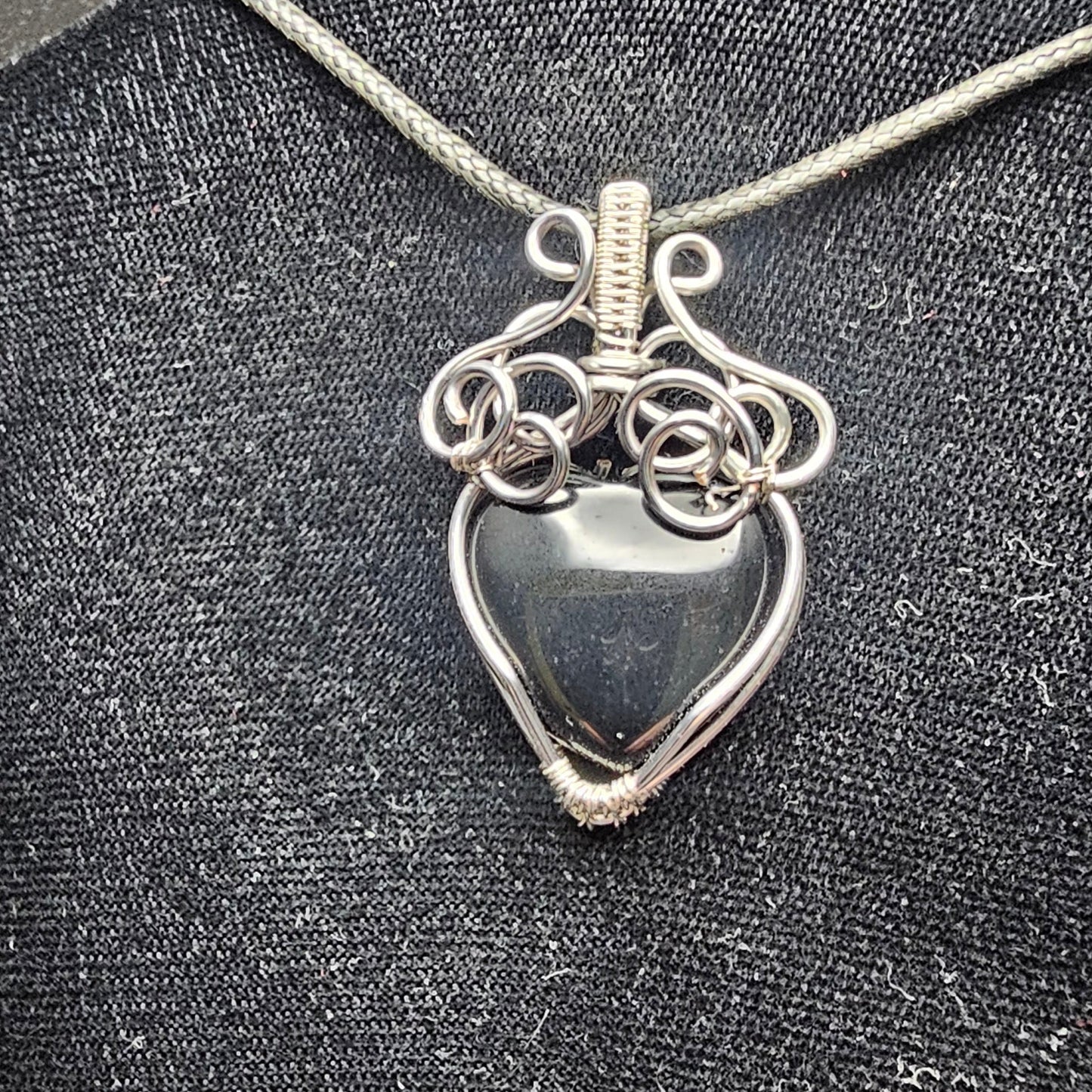 Black Obsidian Heart of Chaos Pendant