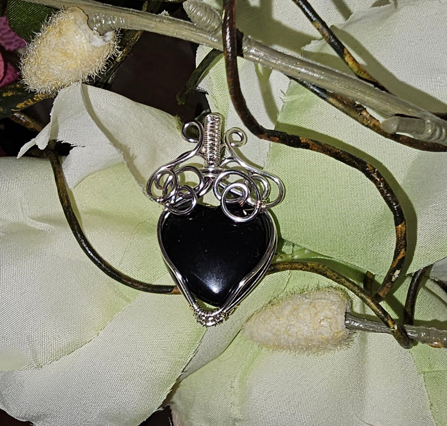 Black Obsidian Heart of Chaos Pendant