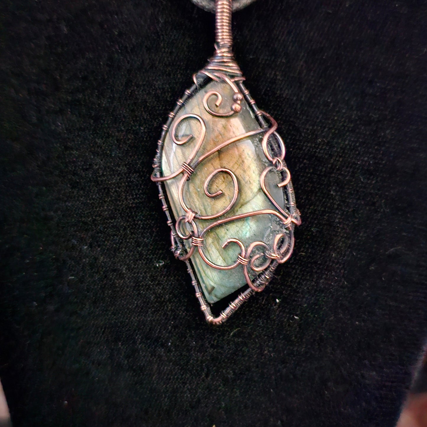 Labradorite Waves and Curls Pendants