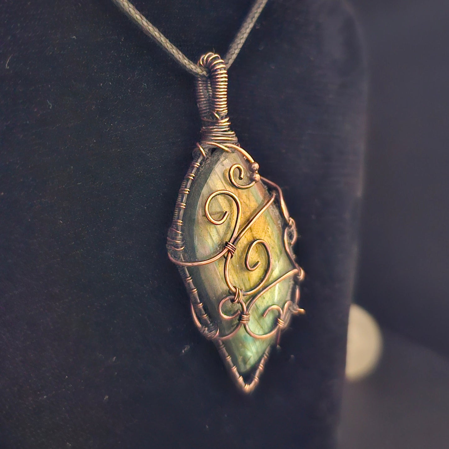 Labradorite Waves and Curls Pendants