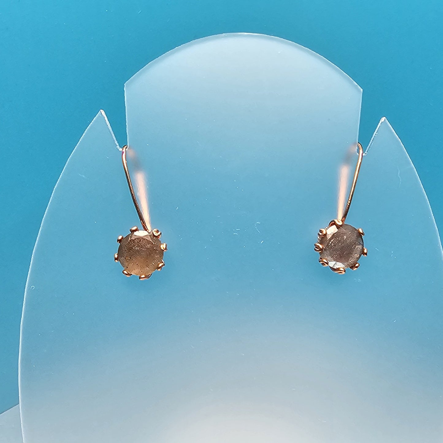Labradorite and Copper Drop Earrings