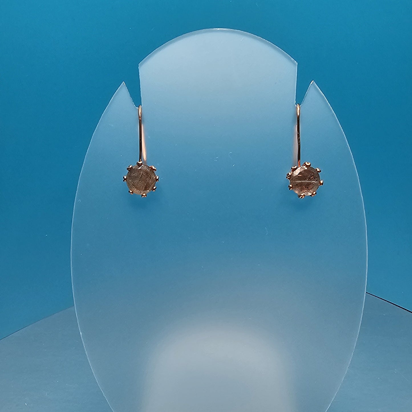 Labradorite and Copper Drop Earrings
