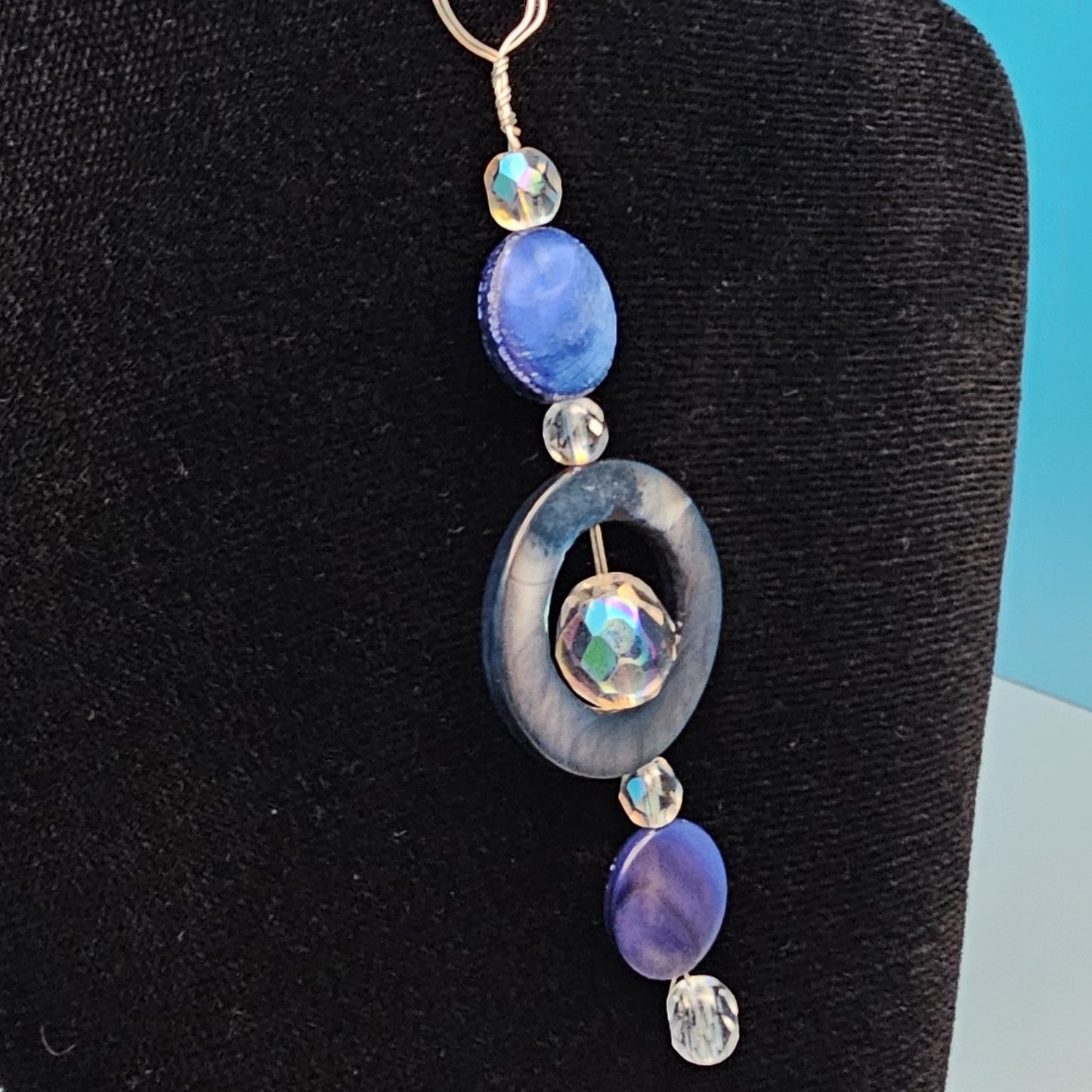 Shades of Blue and Silver Pendant