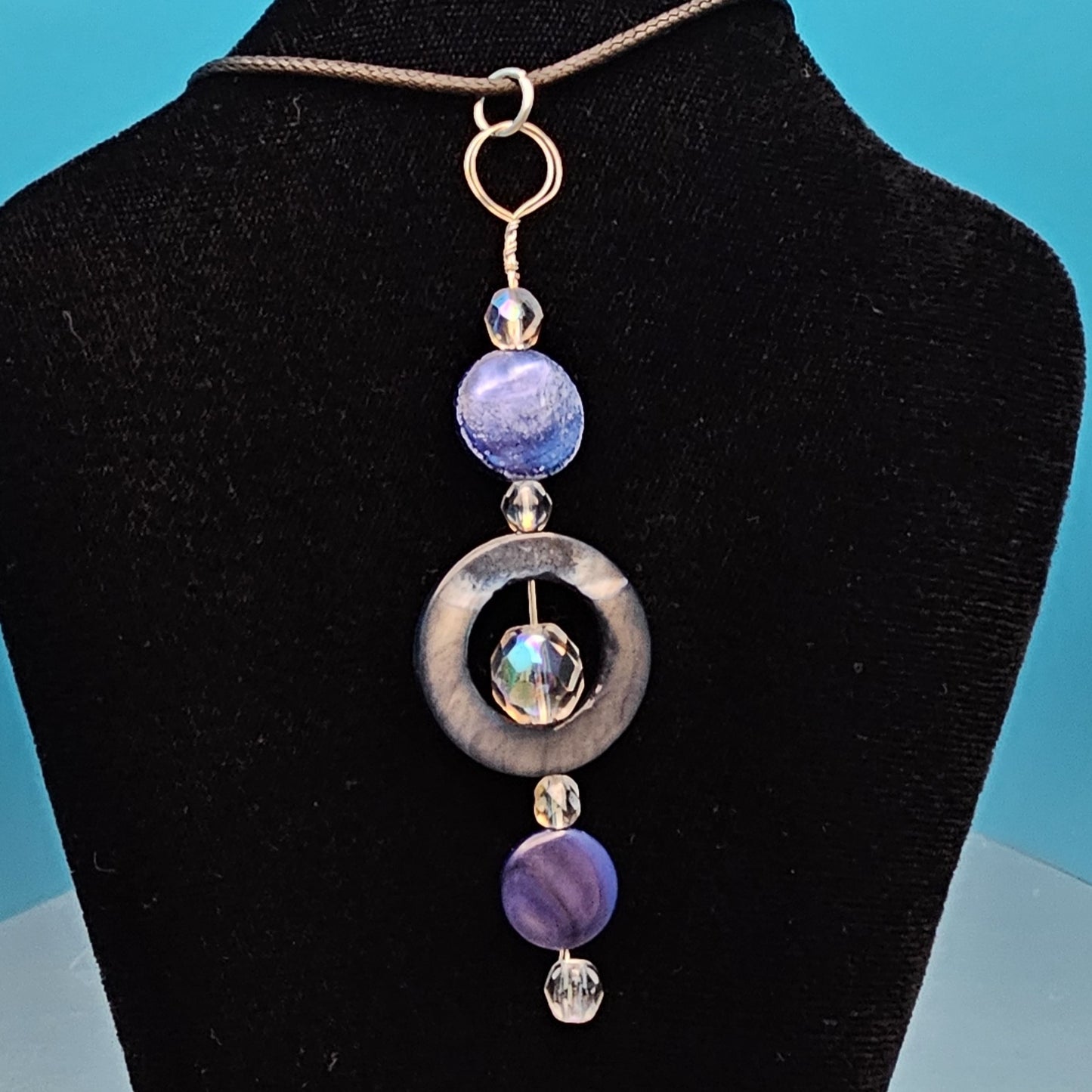 Shades of Blue and Silver Pendant