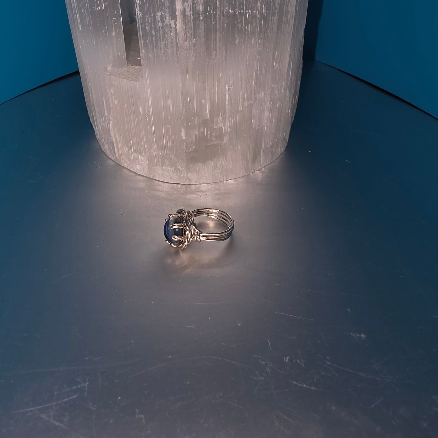 Rosette Mood Ring Silver - Size 5