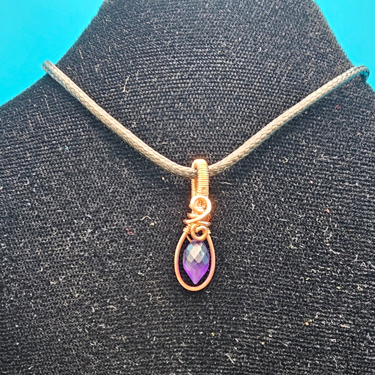 Petite Amethyst Marquis Pendant