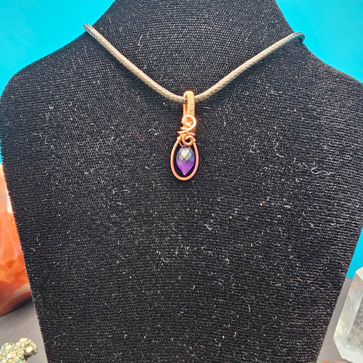 Petite Amethyst Marquis Pendant