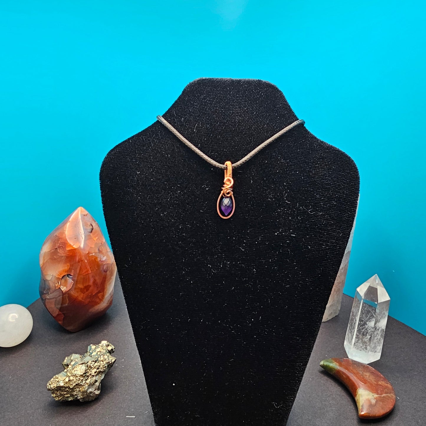 Petite Amethyst Marquis Pendant