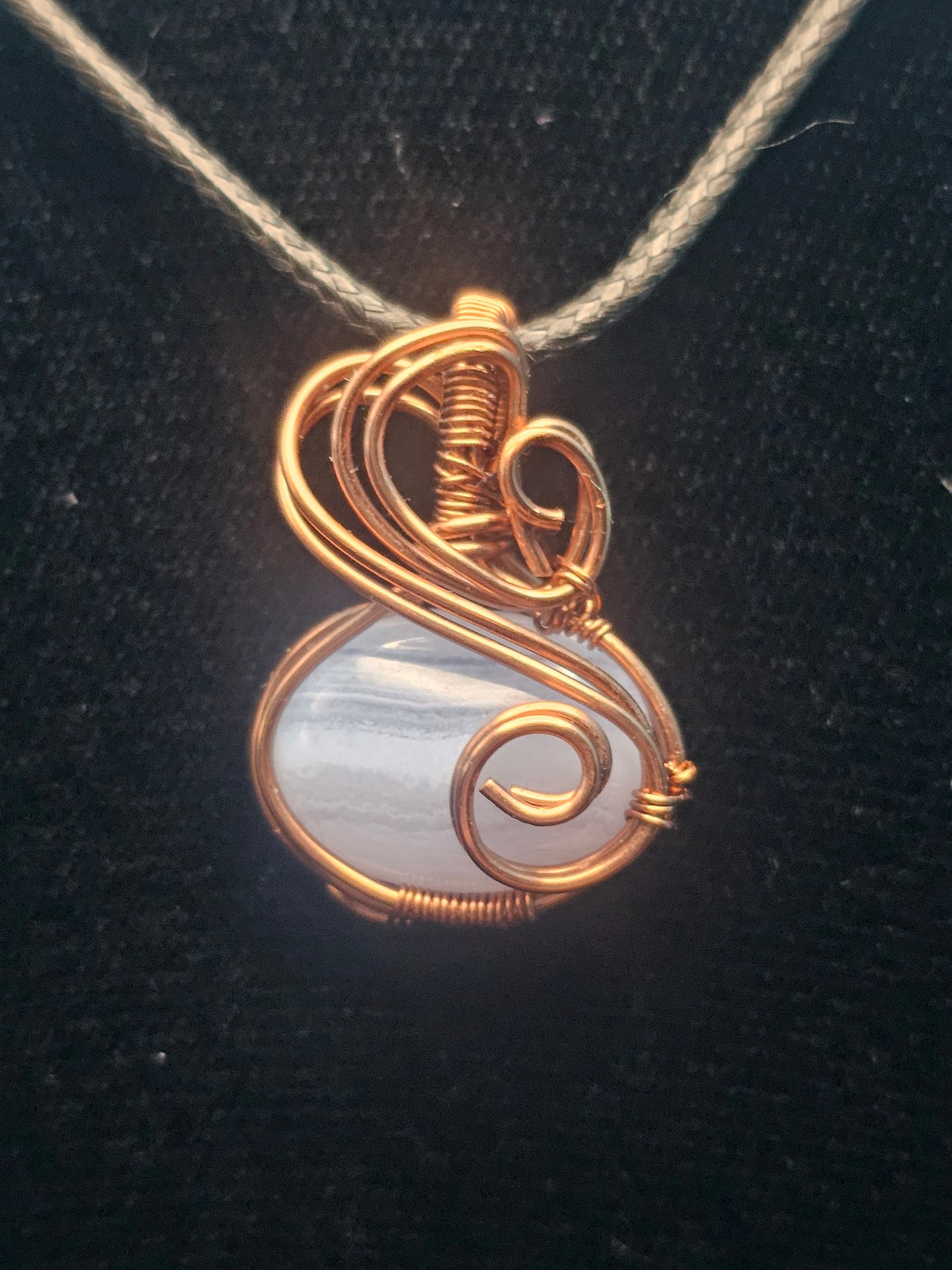 Blue Lace Agate Petite Beauty Pendant