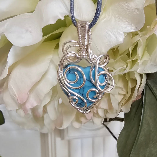 Turquoise Heart of Chaos Pendant
