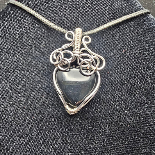 Black Obsidian Heart of Chaos Pendant