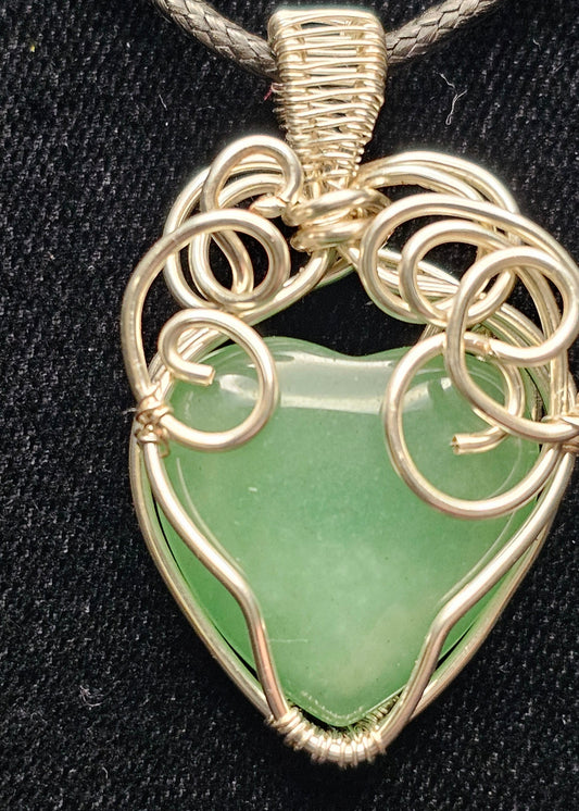 Green Aventurine Heart of Chaos Pendant
