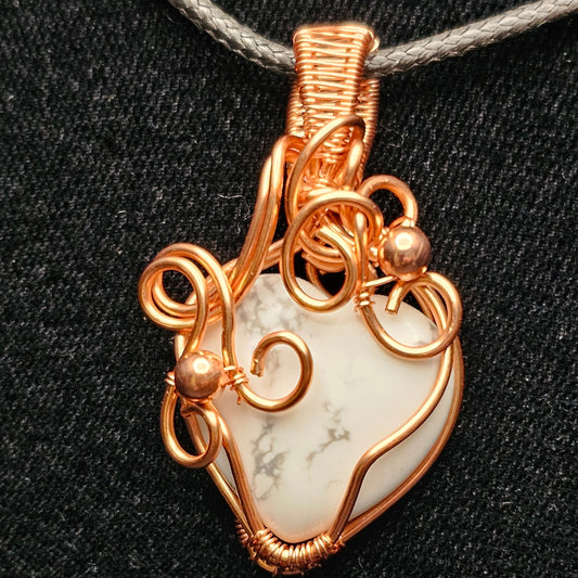 Howlite Heart of Chaos Pendant
