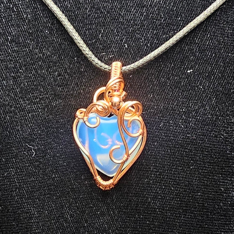 Opalite Heart Pendant