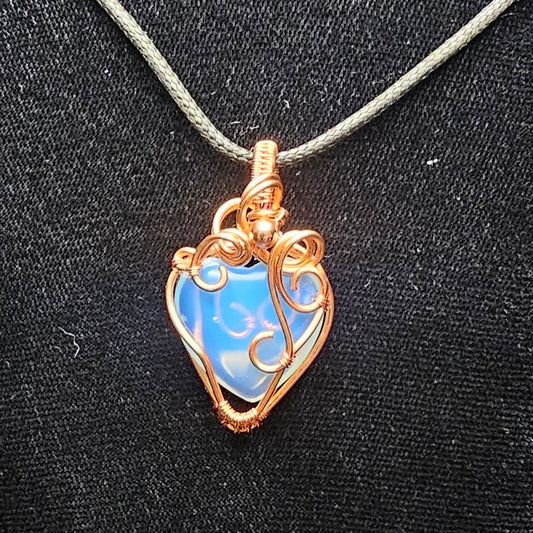 Opalite Heart Pendant