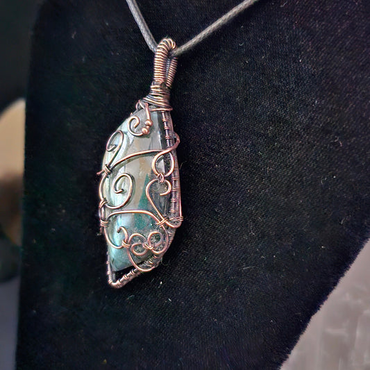 Labradorite Waves and Curls Pendants