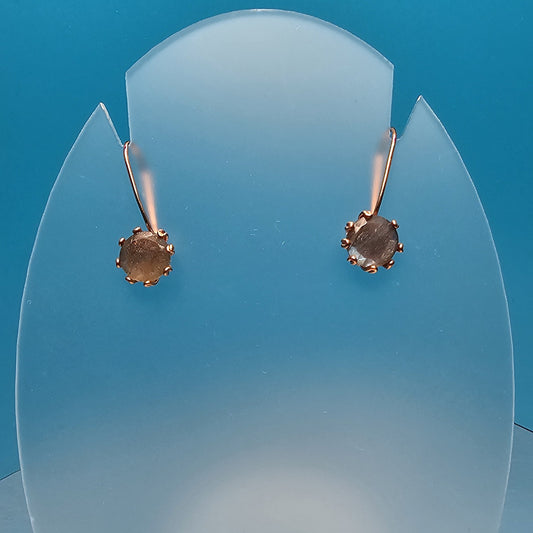 Labradorite and Copper Drop Earrings