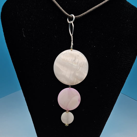Pink and White Summer Elegance Pendant