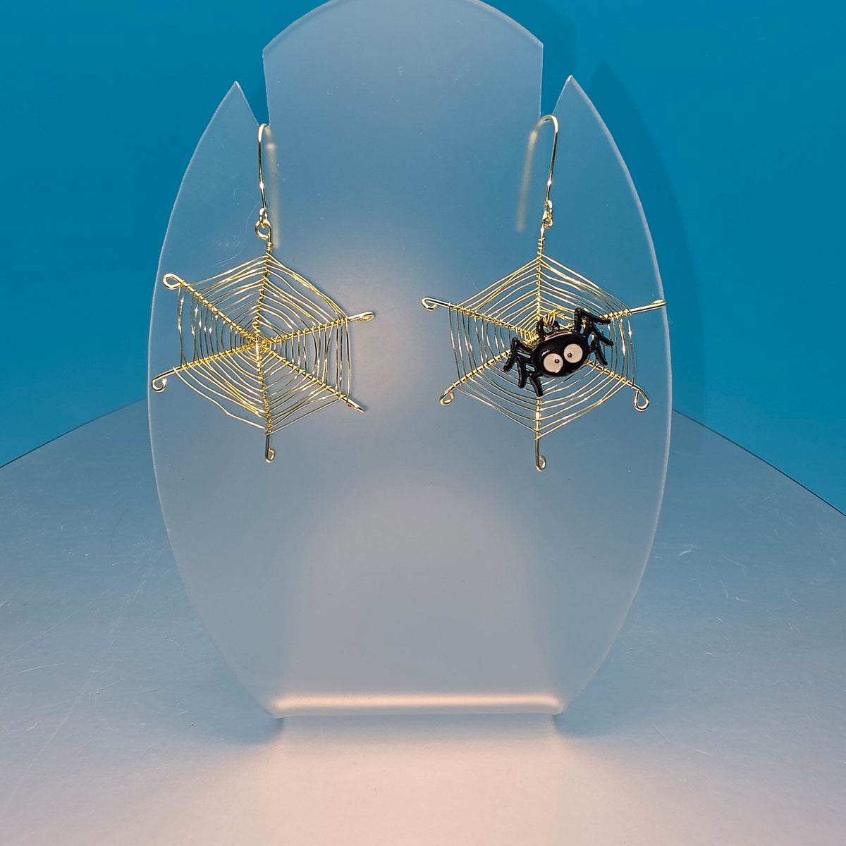 Gold and a Spider Earrings