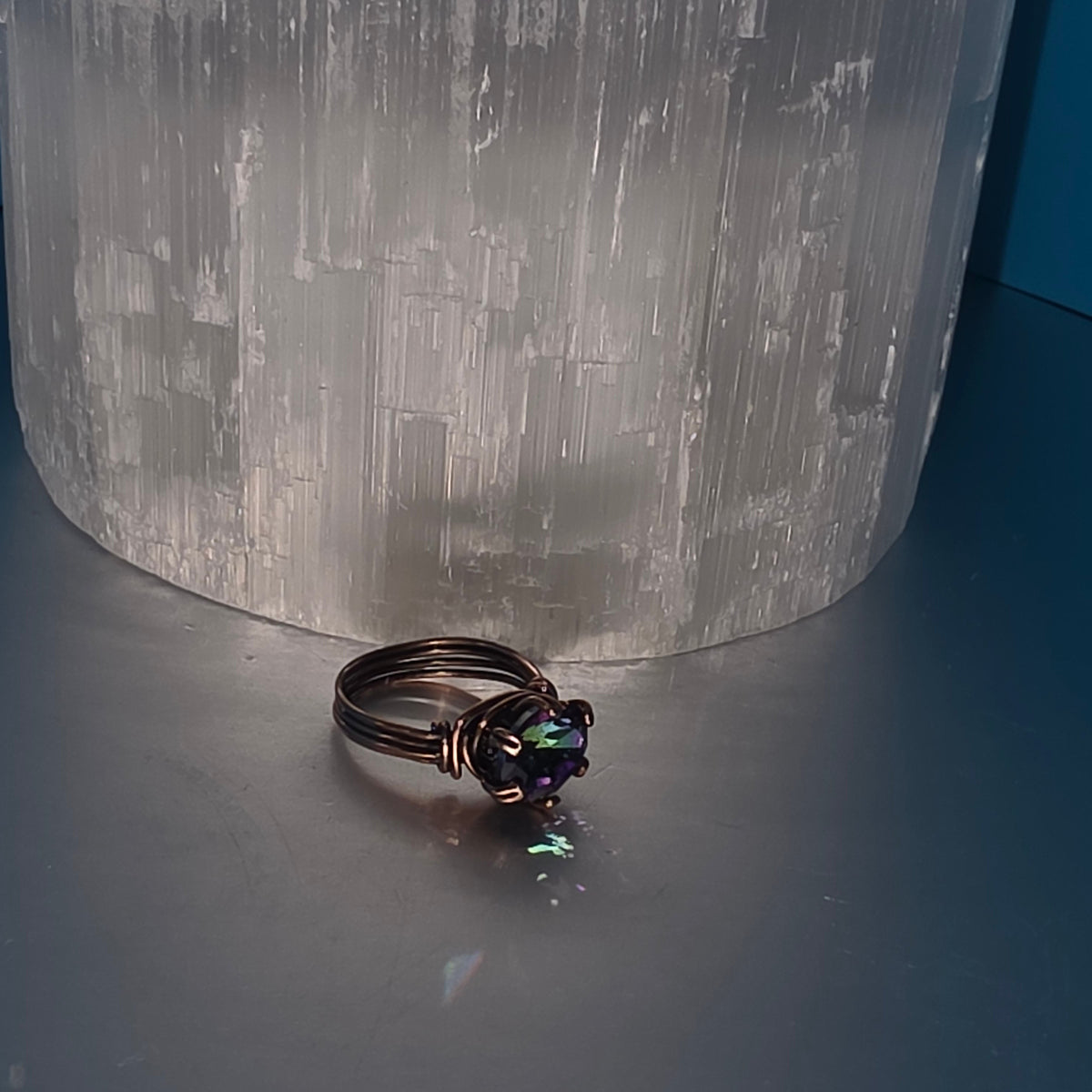 Mystic Quartz Copper Ring-Size 6