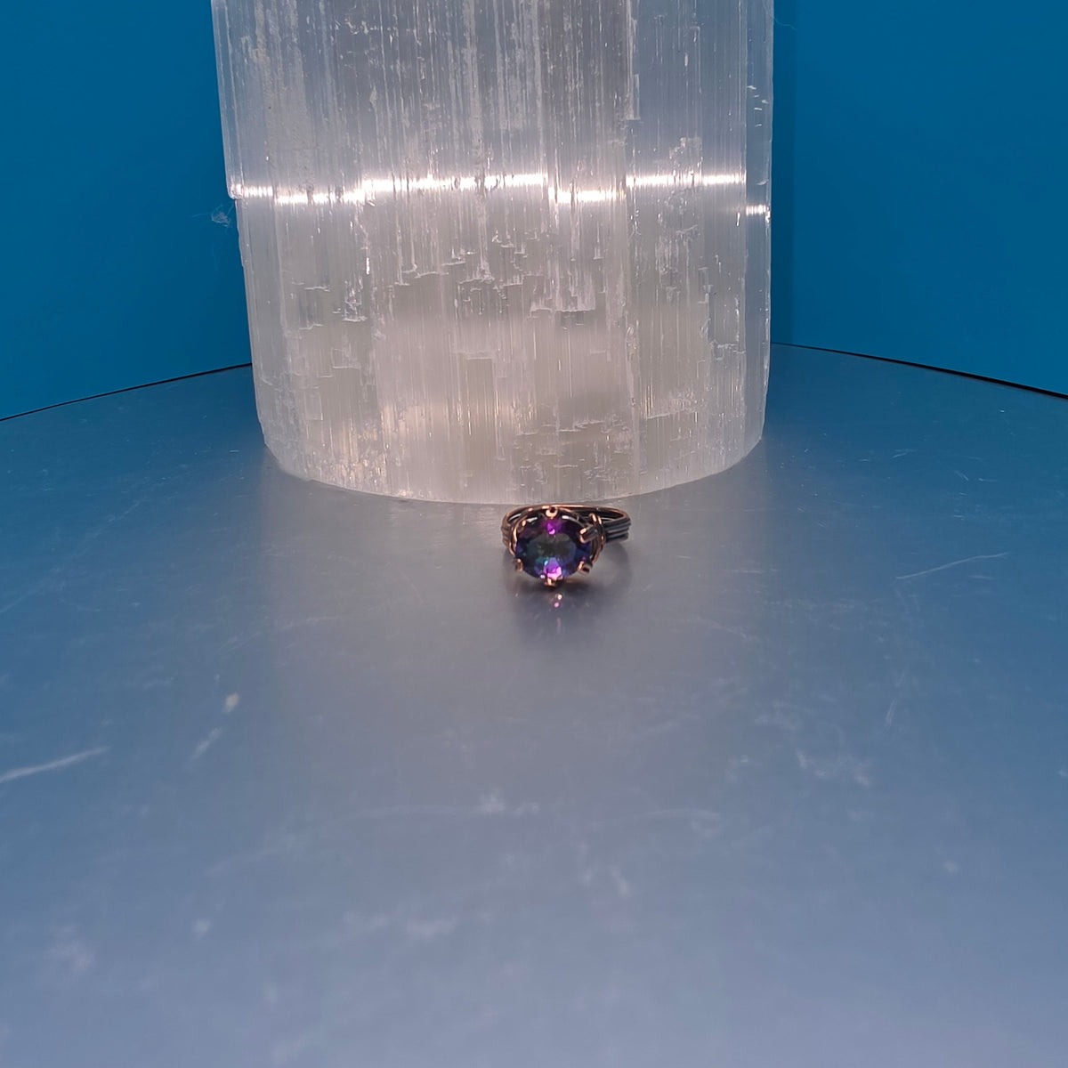 Mystic Quartz Copper Ring-Size 6