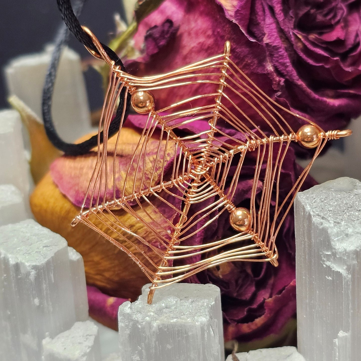 Decorated Spider Web Pendant