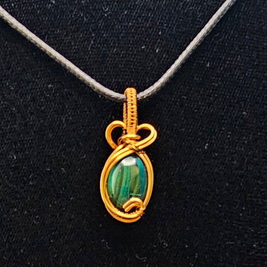 Malachite Bronze Pendant