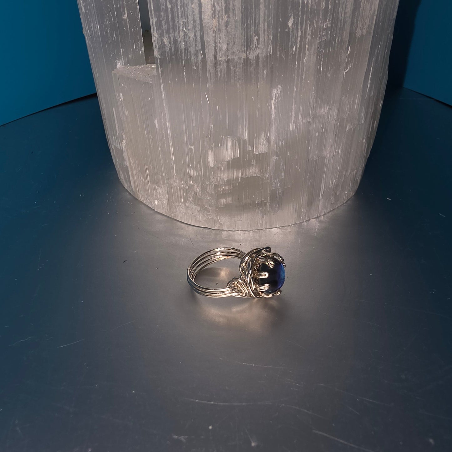 Rosette Mood Ring Silver - Size 5
