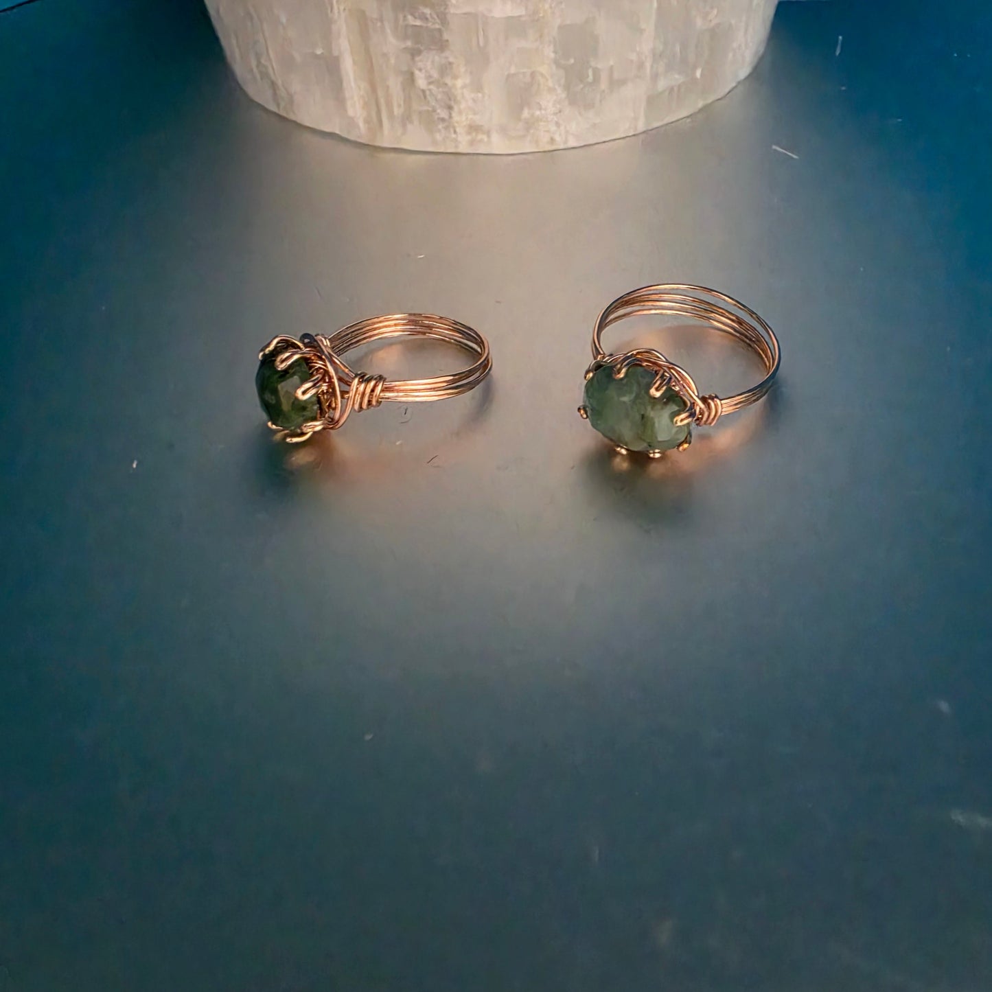 Natural Emerald Solitaire Rose Gold Colored Ring