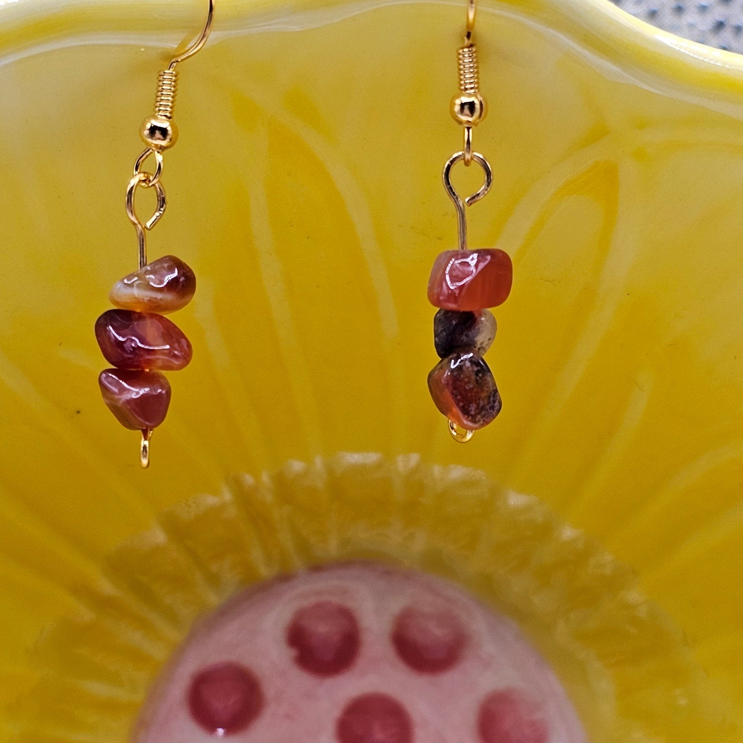 Red Coral Earrings