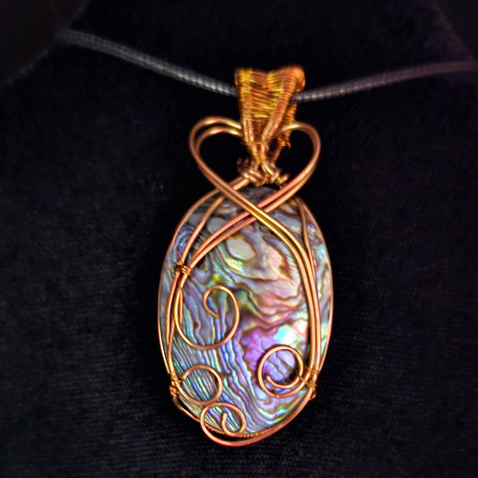 Abelone Shell Antique Copper Pendant