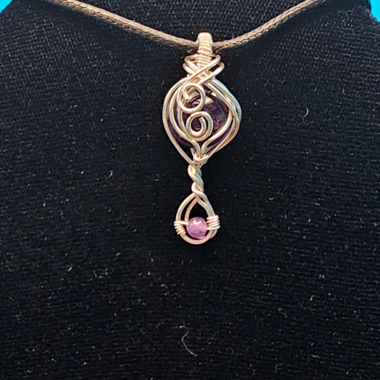 Amethyst and Amethyst Titanium Pendant