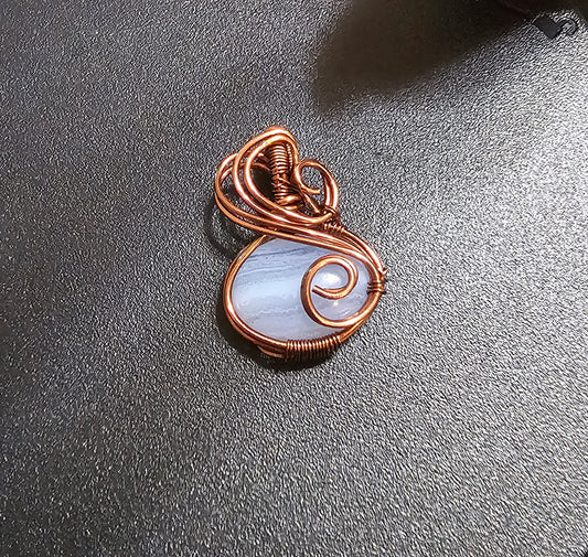 Blue Lace Agate Petite Beauty Pendant