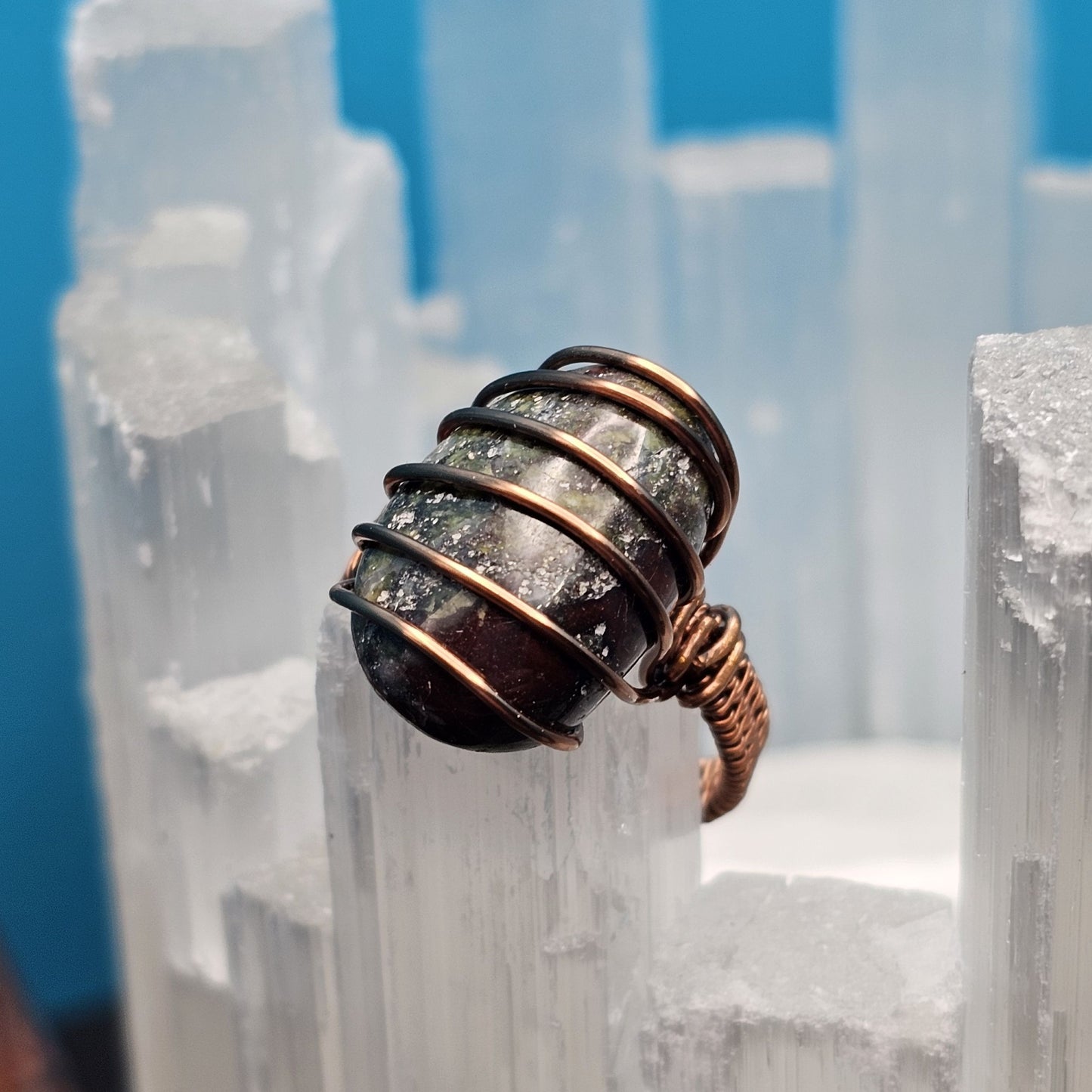 Dragons Blood Antique Copper Ring - Size 9.5