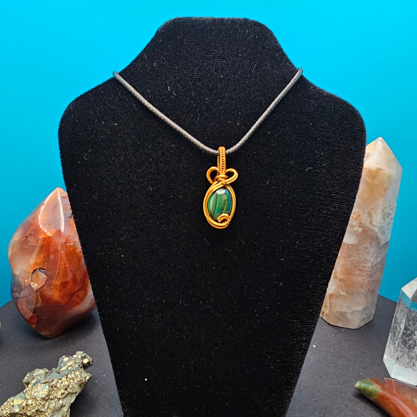 Malachite Bronze Pendant